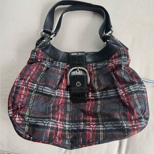 Coach Vintage Tartan Plaid with Buckle Hobo bag  (Used 2x) Free Shipping!!!